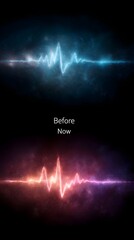 Poster - Symbolic comparison of  Before  and  Now  in a VR health analytics app