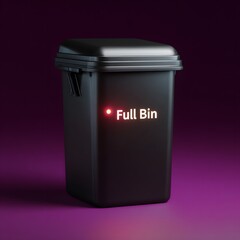 Poster - waste monitoring system with full bin alert indicator