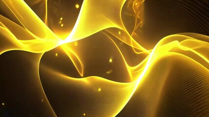 Poster - Golden light rays and particles create a radiant, swirling pattern in a digital space, golden light rays and particles computer generated seamless abstract motion background