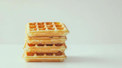 Poster - A stack of waffles, often used as a decorative centerpiece or for food photography