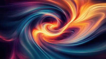 Poster - Celestial Symphony: A swirling vortex of vibrant colors, reminiscent of celestial bodies, evokes a sense of wonder and cosmic energy, with radiant hues of orange, yellow.