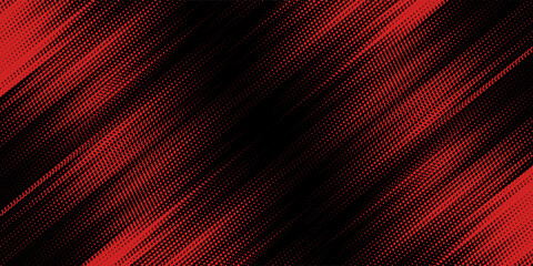 Wall Mural - Halftone dots red and blue color pattern gradient grunge texture background. Dot pop art comic sport style vector illustration. modern