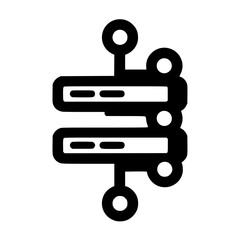 Fototapete - Abstract depiction of interconnected nodes and pathways, resembling a network or data structure in a minimalist style.