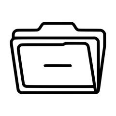 Poster - Simple black line drawing of stacked folders.