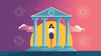 Poster - Explore the Five Pillars of Personal Development Highlighting Growth, Empowerment, and Self-Improvement Strategies for a Fulfilling Life