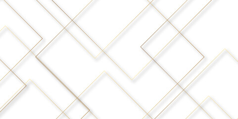 Aufkleber - Modern minimal and clean white gold background with shadows. abstract futuristic architecture concept with digital geometric connection gold line vector illustration for presentation background.	