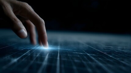 Poster - A virtual touch interface displaying a real time solar grid and energy savings