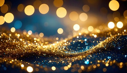 Poster - Sparkling golden lights abstract background digital art soft focus aesthetic concept for visual appeal