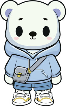Illustration Vector Character Mascot Polar Bear