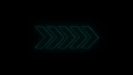 Poster - Cyan arrow sign. Multiple arrows symbolize direction, progress, and flow. Arrow icon animation showing left to right movement. Animated arrows for the overlay video layer.