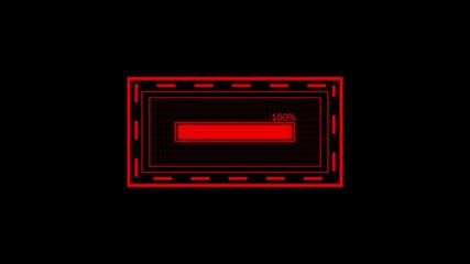 Fototapete - Digital loading bar, data processing. Displaying progress bar progressing towards completion with percentage shown. Digital loading bar illustrating technology progress and data processing.