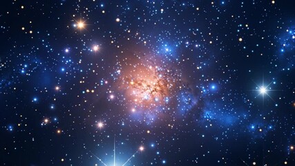 Wall Mural - stunning twinkling stars in the night sky - celestial background with bright cosmic lights