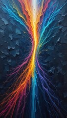Poster - Vibrant abstract design of swirling colors blending into a dramatic backdrop