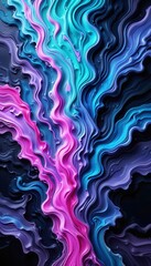 Poster - Vibrant abstract design for mobile display backgrounds with flowing colors and textures