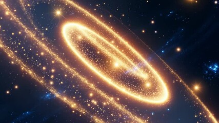 Wall Mural - dynamic spiraling comets animation with sparkling light in the universe