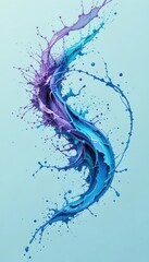 Poster - Colorful splash of paint creating dynamic shapes for mobile backgrounds