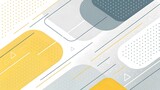 Abstract geometric background with yellow and gray shapes