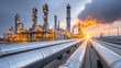 © Katrin_Primak - Oil and Gas Pipeline with Refinery Background