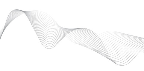 Poster - Abstract White and black wavy lines and geometric design and modern background. 