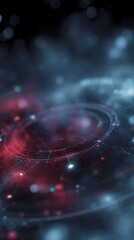 Poster - Floating futuristic interface with interconnected sectors