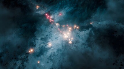Wall Mural - vibrant cosmic nebula in the depths of the universe