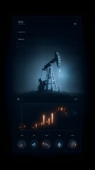 Poster - Futuristic oil production forecast interface