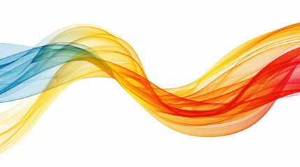 Poster - Colorful smoke trail forming elegant abstract swirl, creating vibrant and dynamic visual effect. flowing lines blend seamlessly, evoking sense of movement and energy
