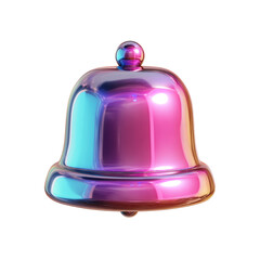 Poster - Radiant Chromatic Bell: A Lustrous Symphony of Hues on White Backdrop