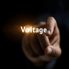 Poster - Hand adjusting virtual voltage slider on a digital circuit