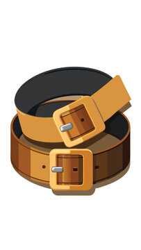 Vector illustration of belt isolated on white background.