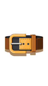 fashion leather belt cartoon. fashion leather belt sign. isolated symbol vector illustration