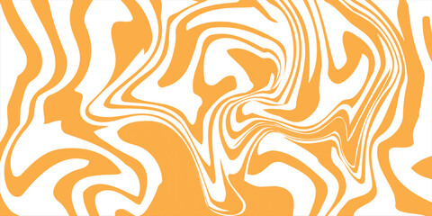 Poster - Distorted warp orange lines abstract geometric background. Modern pattern vector design