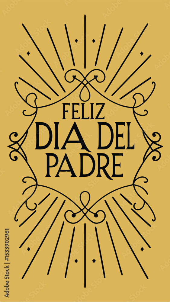 Elegant vector design featuring feliz día del padre in spanish ...