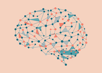 Poster - Abstract Brain Network Conceptual Illustration of Neural Connections