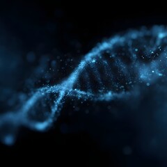 Aufkleber - Symbolic gene analysis UI spinning in blue light