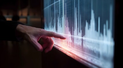 Poster - A translucent panel displaying a reactor heat chart being touched by a finger