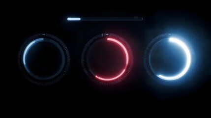 Poster - A glowing UI interface comparing fusion power efficiency