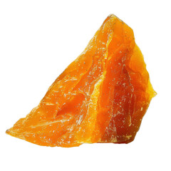 Poster - Vibrant orange crystal with jagged shape, showcasing its natural texture and color. This striking mineral piece can enhance any collection or display
