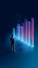 Poster - Data analytics visualization with digital avatar