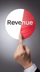 Poster - Hand dragging revenue pie chart