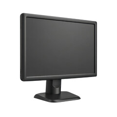 Poster - Modern Minimalist Computer Monitor on a Stand Isolated on White Background for Professional and Creative Use Transparent background or png