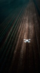 Poster - A drone scanning a field from above