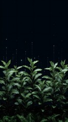 Poster - Digital Markers Hover Above Plant Stems
