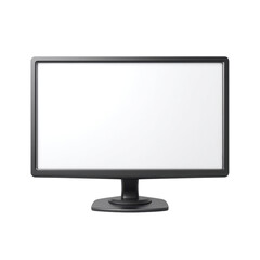 Poster - Blank computer monitor displaying empty screen on solid background for digital mockup or design template creation Transparent background or png