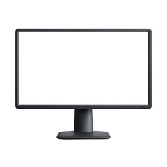 Poster - Modern Black Computer Monitor with Slim Design on White Background for Tech and Office Use Transparent background or png