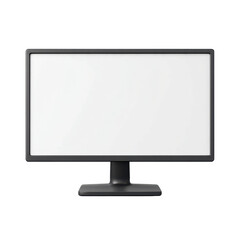 Poster - Blank Computer Monitor Screen Display for Personal or Professional Use with Minimalist Design and Black Frame Transparent background or png