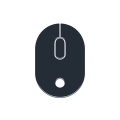 Poster - Black Computer mouse icon isolated on white background. Optical with wheel symbol. Vector