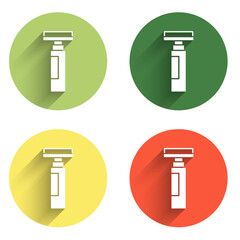 Aufkleber - Set Marker pen icon isolated with long shadow background. Color circle button. Vector
