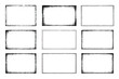 ©  MVectors - Set of vector distressed black rectangle vector frames with rough edges, and textures
