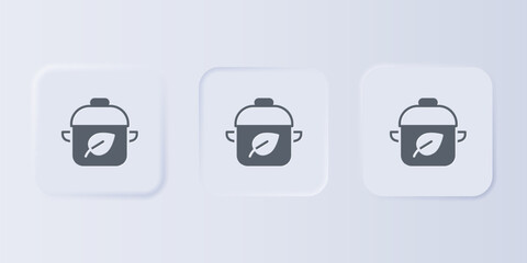 Poster - Grey Vegan food diet icon isolated on grey background. Organic, bio, eco symbol. Vegan, no meat, lactose free, healthy, fresh and nonviolent food. Set icons in square buttons. Vector